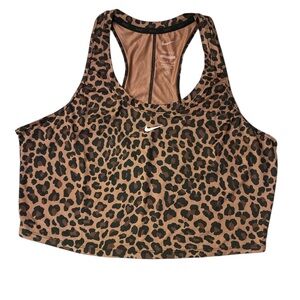 Nike Tan and Black Dri-FIT Sports Tank top GUC L